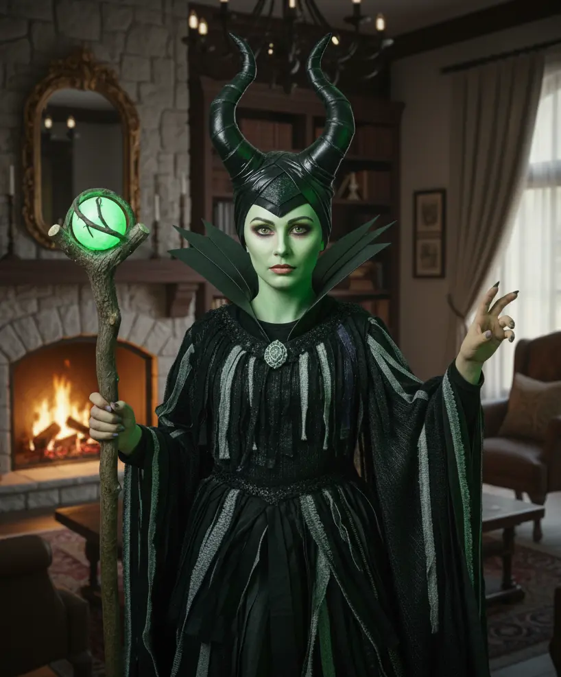 malefica disfraz casero